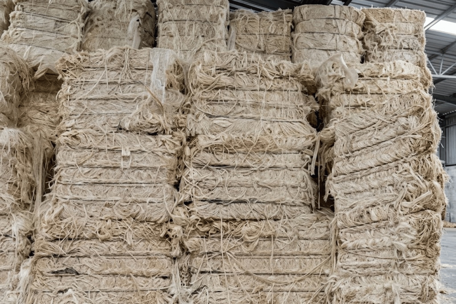 Pulp bales on the zero-waste production floor